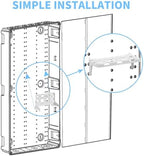 HAOGUO Universal Media Shelf Bracket for Leviton Enclosures – 20lb Heavy-Duty White Plastic Shelf, Cable Box Organizer for Structured Media Centers (2-Pack) - Image 3