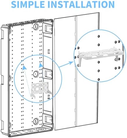 HAOGUO Universal Media Shelf Bracket for Leviton Enclosures – 20lb Heavy-Duty White Plastic Shelf, Cable Box Organizer for Structured Media Centers (2-Pack) - Image 3