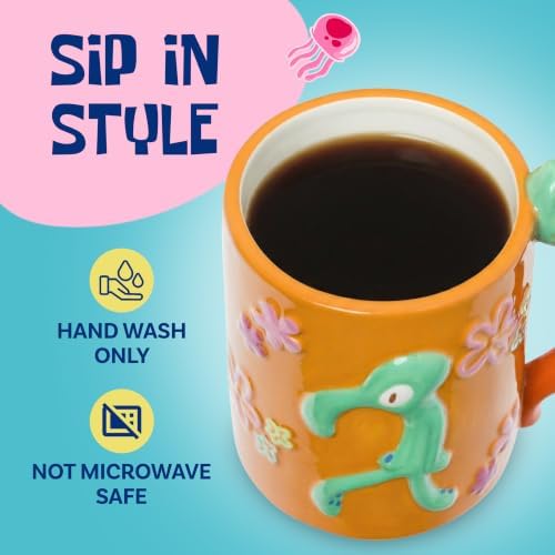 Silver Buffalo Spongebob Squarepants Art, 3D Sculpted Handle Mug, 20oz - Image 3