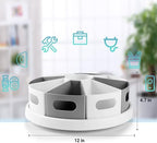 MeCids 360 Rotating Storage Organizer Desk Organizers Pen Holder– 12” Lazy Susan Style Caddy with Removable Bins, for Home Office Supplies, Art Supplies, Make-up & Kitchen Use, with Card & Gift Box - Image 5