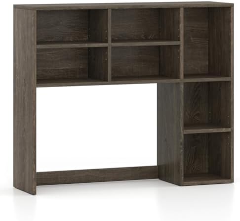 LDAILE 31'' Desk Shelf, 3-Tier Desk Hutch with 7 Shelves for Computer Desk, Desktop Bookshelf with 3 Adjustable Shelves for College Dorm Office Home Study Room Desk, 37 x 10 x 31 in by LDAILY
