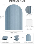 Fluxynara Large Arched Felt Bulletin Board 35.4''×23.6'', Coastal Haze - Image 3