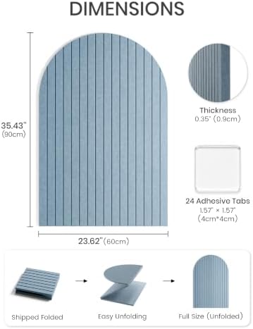 Fluxynara Large Arched Felt Bulletin Board 35.4''×23.6'', Coastal Haze - Image 3
