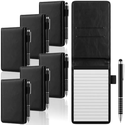 6 Set Small Pocket Notepad with Pen Holder A7 Mini Notepad by Unknown