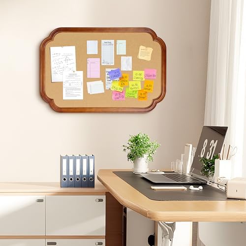 Scalloped Edge Wooden Frame Cork Board 30x20in (75x50CM) - Image 6