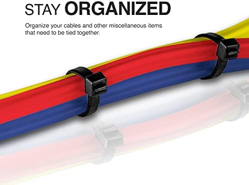 TR Industrial Multi-Purpose UV Resistant Black Cable Ties, 14 inches, 200 Pack - Image 4