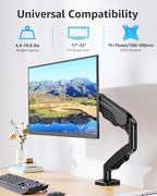 MOUNTUP Single Monitor Desk Mount Holds Screen up to 32 inch, Height Adjustable Monitor Arm, Full Motion Computer Monitors Stand with Clamp/Grommet Base, VESA Mounts Fit 4.4-19.8lbs Computer, Black - Image 3