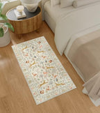 DUKINO 2x5 Rug for Hallway, Washable Animal Runner Rug Non Slip, Beige - Image 6
