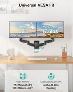 Long Arm Dual Monitor Wall Mount for 17-32", Max 27.1" Extension - Image 4