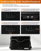 File Box with Lock, Fireproof Document Organizer Box with Lid & Handle, Portable Important File Folder Organizer, Collapsible Filing Storage Box for Home, Office & Travel - Image 7