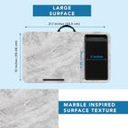 LAPGEAR Home Office Lap Desk – White Marble, Fits 15.6” Laptops - Image 5