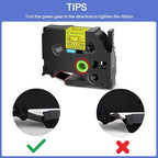GREENCYCLE 10 Pack Compatible for TZe-641 TZe641 TZ641 TZ-641 Laminated AZE Label Tape 18mm 0.7 Inch 3/4" Black on Yellow for Ptouch PTD400, PTD400AD, PTD450, PTD600, PTP700, PTP710BT - Image 7