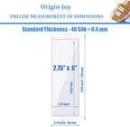 Origin-Joy 35 PCS Self Adhesive Index Card Pockets with Top Open, Clear Plastic Label Holder for Cards of Note, Library and Business, Adhesive Label Pockets & Card Holder (2.75 x 8 inch) - Image 2