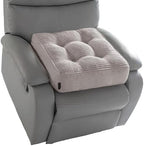 HIGOGOGO Tufted Corduroy Recliner Seat Cushion for Elderly, 20x20x5 Inch Large Square Seat Cushion for Recliner Chair, Floor Pillow, Office Chair, Car, No Pressure on Thighs, Grey by HIGOGOGO