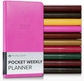 Gallery Leather Pocket Weekly Planner 2026-2027 Caribbean Fuchsia by GalleryLeather