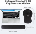 MEKASS Ergonomic Mouse Pad and Keyboard Wrist Rest Set, Super Soft Memory Foam Desk Wrist Support for Computer Keyboard, Non-Slip Arm Palm Rests Cushion for Typing Gaming Office Laptop Mac (Black) - Image 6