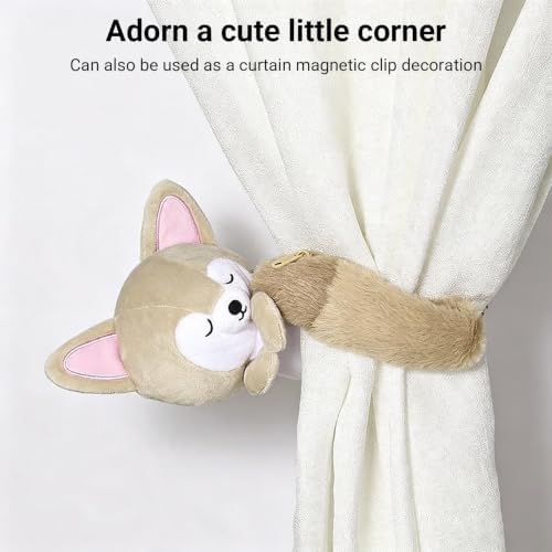 KOKUYO Plush Animal Pencil Holder with Tail Pouch for Storage, Raccoon - Image 7