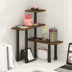 Furinno Turn-N-Tube Desk Organizers and Accessories, 3-Tier Desktop Organizer, Adjustable Desk Shelf, for Home Office, Study Room, Dorm Room, Organizers and Storage, Amber Pine - Image 2