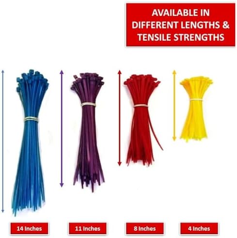 Kable Kontrol Cable Zip Ties, 8 Inch, 10000 Pcs, 50lbs Test, Orange - Image 4