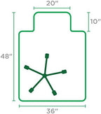 Dimex Office Chair Mat for Low Pile Carpet with Lip, 36" x 48", Clear - Image 4