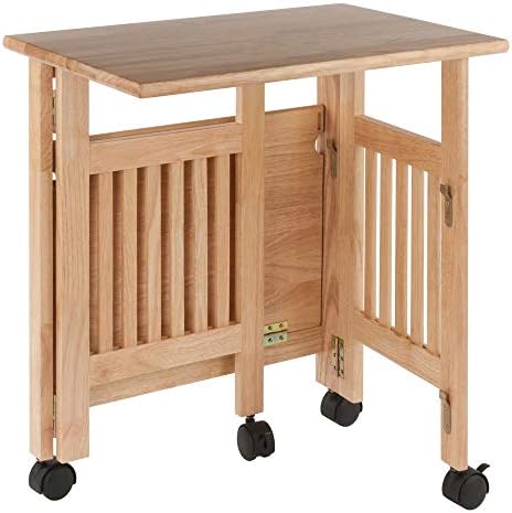 Winsome Mission 2-Shelf Wood Mobile Printer Stand, Brown (81628) - Image 7