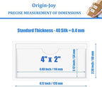 Origin-Joy 35 PCS Self Adhesive Index Card Pockets with Top Open, Clear Plastic Label Holder for Cards of Note, Library and Business, Adhesive Label Pockets & Card Holder (4 x 2 inch) - Image 2