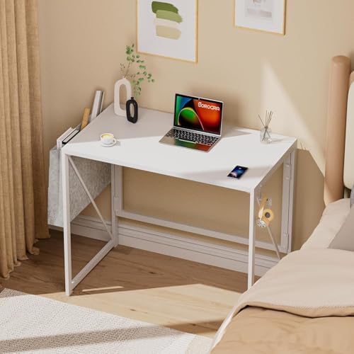 31.5" Folding Computer Desk with Headphone Hook & Storage Bag - Image 2