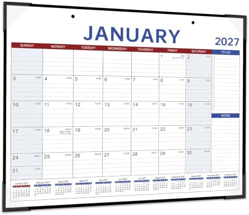2027 Calendar - 2027 Desk Calendar Large, 22" x 17", Desk Calendar 2027 by Tullofa