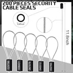 Nuogo 200 Pcs Black Steel Security Cable Seals - Image 3
