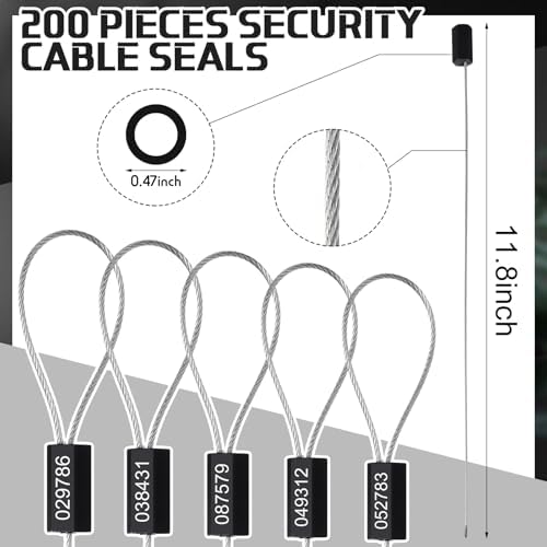 Nuogo 400 Pcs Black Steel Security Cable Seals - Image 3