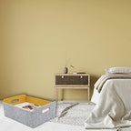 Welaxy Felt Storage Baskets Foldable Shelf Bin, Curry Moss green Wild berry - Image 4
