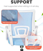 NEO CHAIR Office Computer Chair Ergonomic Mid-Back Mesh Desk Chair, SkyBlue - Image 5