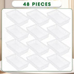 Boao 48 Pieces Plastic Baskets for Organizing 10.24 x 6.5 x 2.36 Inch Rectangular Storage Trays Plastic Organizer Bins Rectangle for Classroom Organization(Clear) - Image 2