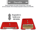 UBICON Reusable Vinyl Safe Deposit Envelope, Blue, Size 50 - Image 3
