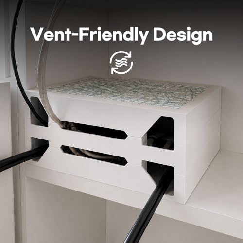 Book Shape Decorative Cable Management Box - Expandable Cable Organizer Box with Magnetic Closure for Home & Office (William Morris, Large Set) - Image 5