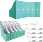 ANSSDO 24 Pack Teal Cardboard Magazine File Holder Storage Organizer by ANSSDO