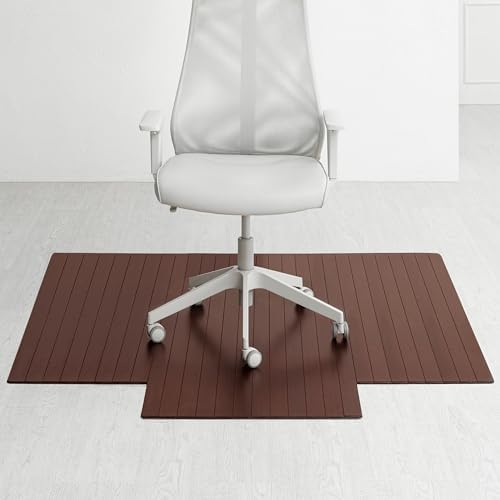 Anji Mountain 57" x 55" Bamboo Office Chair Mat for Carpet & Hardwood Floor by AnjiMountain
