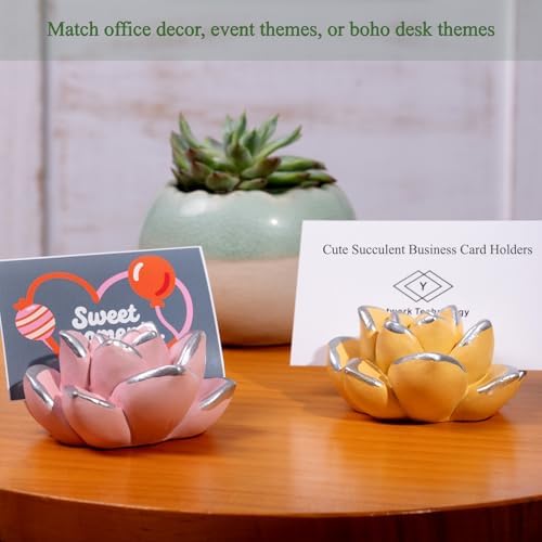 Succulent Business Card Holders Display Stand Desk Organizer - Image 5