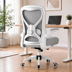 Ergonomic Home Office Chair, 4-Way Lumbar, Thick Cushion, 330LBS (Gray/Finish Silver) by casasio