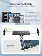 elitehood 8.5in Long Arm iPad Mic Stand Holder for Microphone Music Stand - Image 4