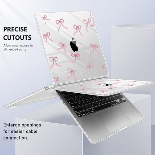 May Chen for MacBook Air 15 inch Case M5 M4 M3 M2 2026 2024-2023, Model A3448 A3241 A3114 A2941, Closes Seamlessly Hard Shell Laptop Cover with Keyboard Cover, Star Bow - Image 6