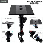 Tlingt Clamp-on Desktop Speaker Stands Pair, Desk Mount Set, Adjustable Height - Image 3