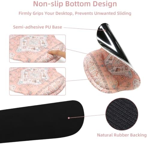 Mousepad Set，Keyboard Mat+Wrist Support Mouse Pad+Wrist Rest Pad+Coaster - Image 4