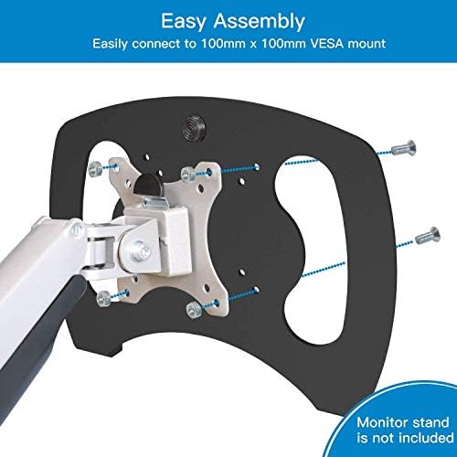 Laptop Tray Steel Notebook Holder for Monitor VESA Mount Stand Fits VESA 100x100 mm Mounting Holes with M4 Screws, 22lbs Capacity with Vented Cooling Platform - Image 2