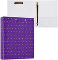 Standard View 3 Ring Binder, Purple Orange Polka Dot Durable Flexible Portable Waterproof Hardcover 1.5 Inch D Rings 500-Sheet Capacity Organizer 1PC by Unknown