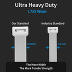 18 inch White Zip Ties Heavy Duty 500 PACK, 200 LBS Ultra Exclusive Strong Plastic Wire Ties, Large Cable Ties Extra Long Tie Wraps, Indoor and Outdoor UV Resistant - Image 5
