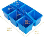 ECR4Kids 6-Compartment Large Plastic Caddy, Multipurpose Organization, Primary, 6-Pack - Image 2