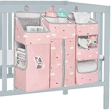 Hanging Diaper Caddy Organizer for Baby Crib - 3-in-1 Diaper Stacker for Changing Table Nursery Organization Storage Holder for Baby Essentials Attachment Portable Combining Clothing by TOCKONIMN