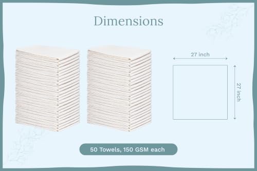 Wholesale Flour Sack Kitchen Towels – 50 Pack, Unbleached, All-Natural 100% Cotton Bulk Flour Sack Towels – Toxic-Free and Dye-Free - Extra Large Size 27”x27” (Natural – 50 Pack) - Image 5