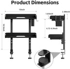 2-Tier Clamp on Wood Desktop Shelf, Adjustable Height Office Desk Organizer - Image 2